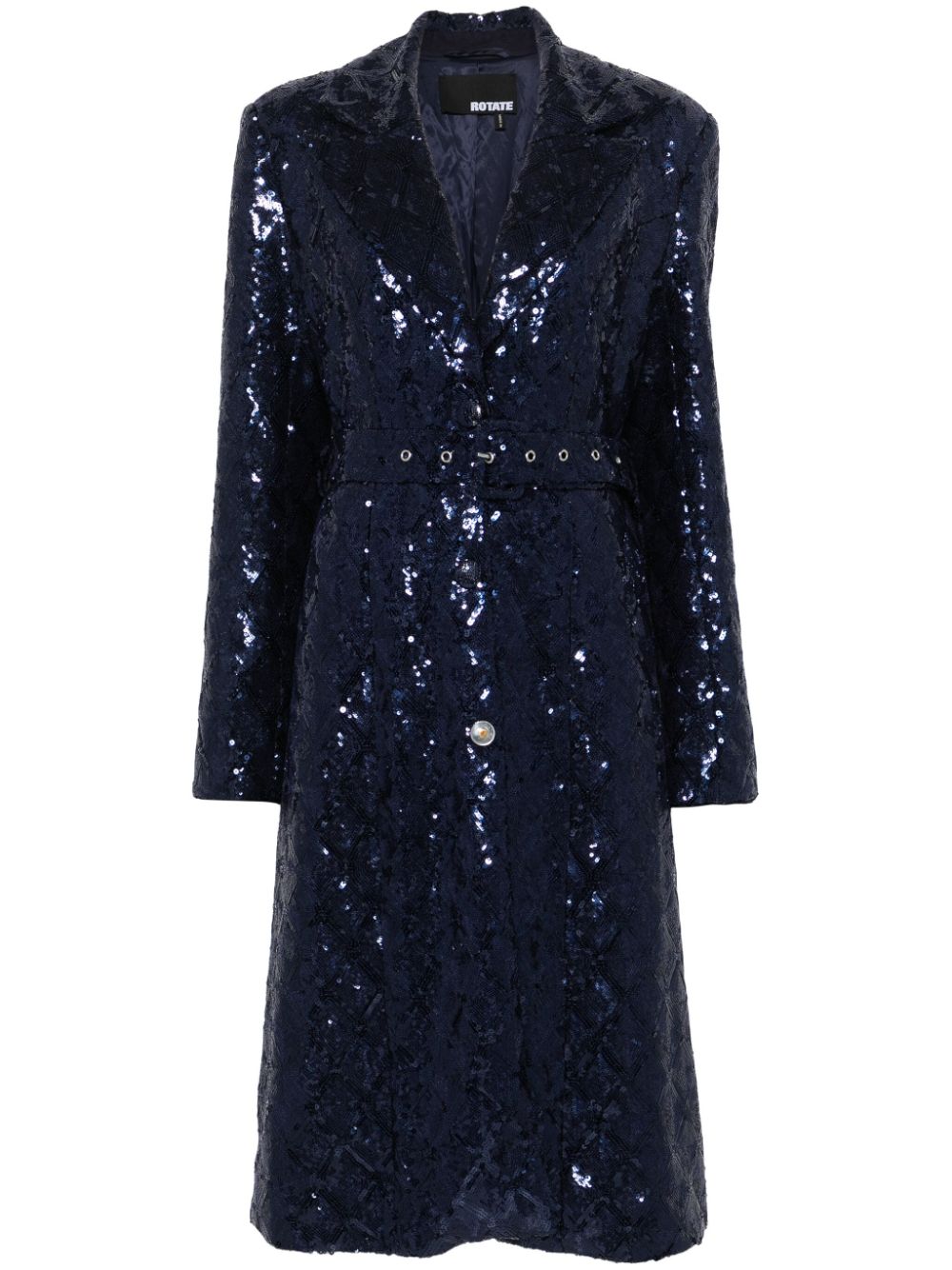 Sequinned coat - Blue