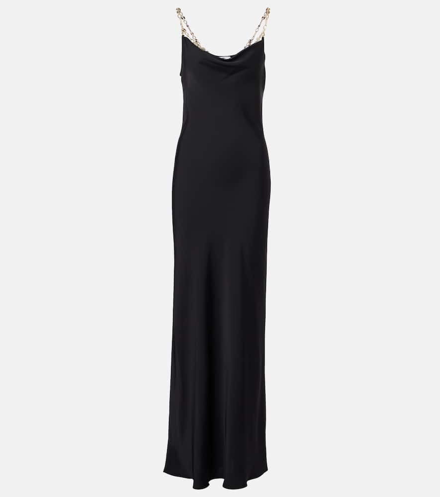 Chain-detail gown