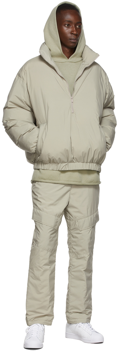 Green Polyester Cargo Pants