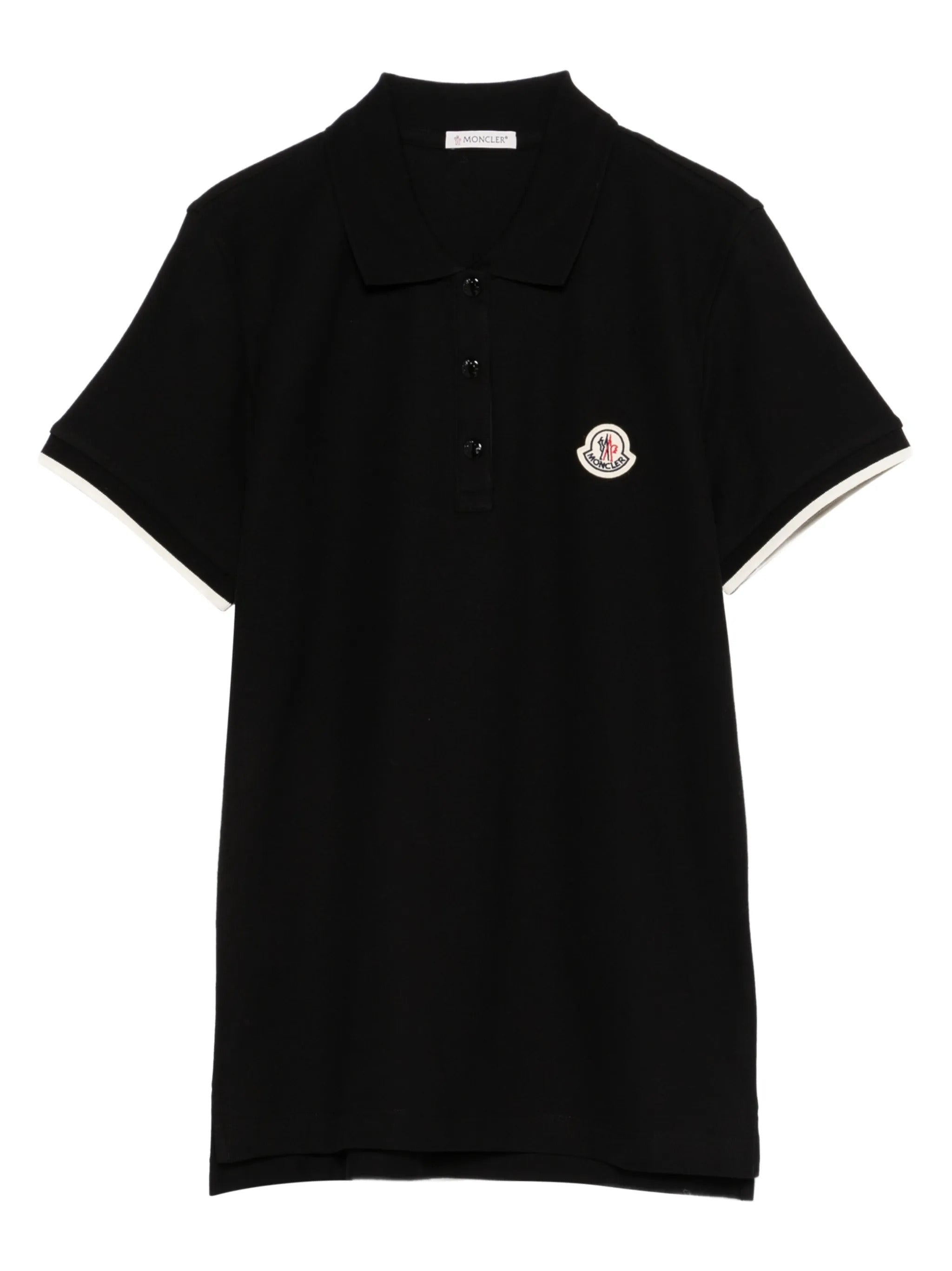 ColTher Short-Sleeve Snap-Button T-Shirt with Striped Cuffs, Logo Patch, Size S