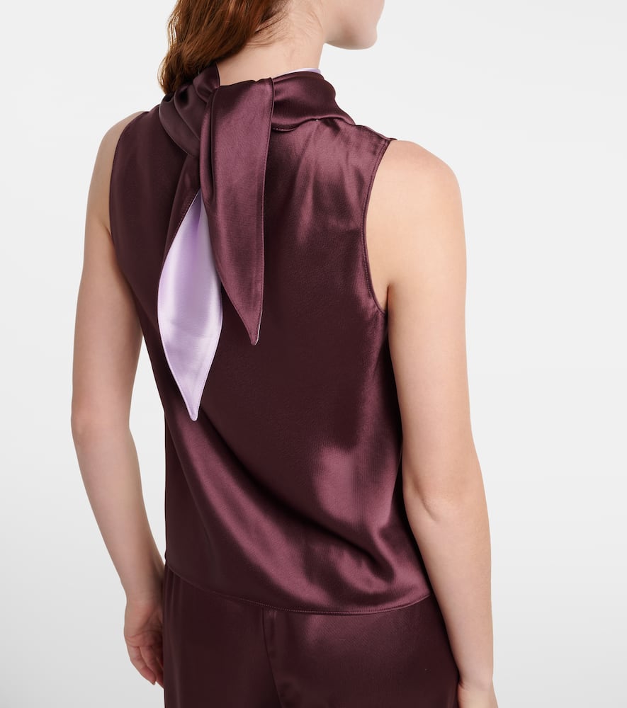 Barb draped satin top