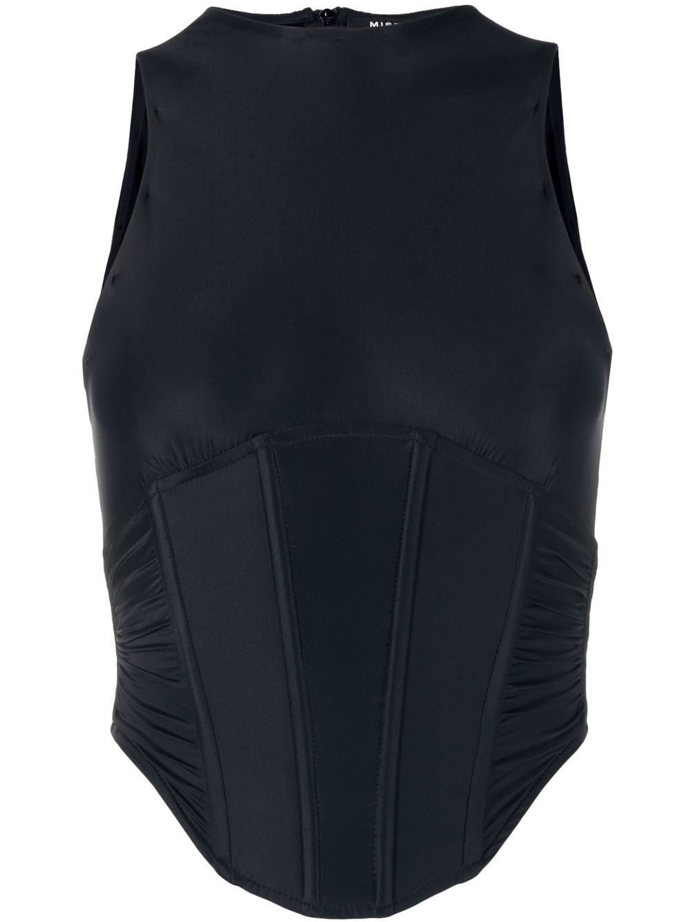 Ruched corset top - Black