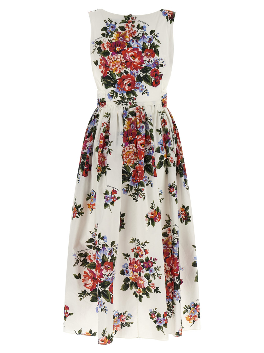 Flower Print Long Dress