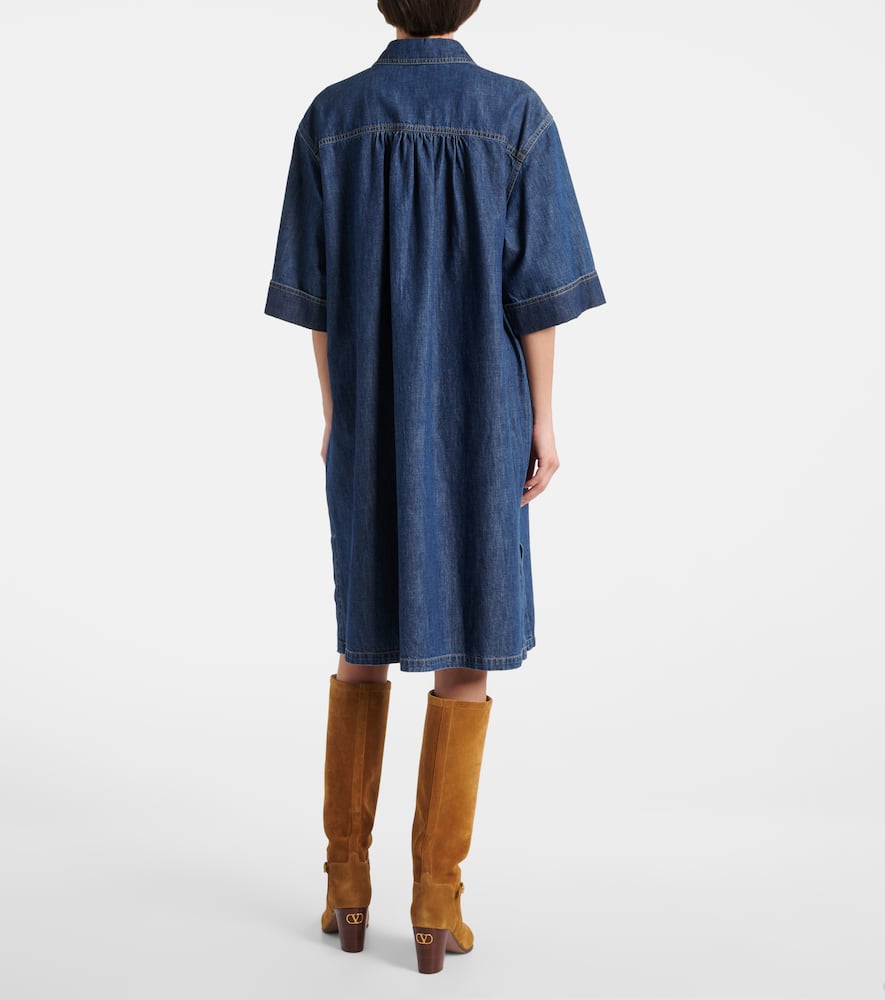 Cotton denim minidress