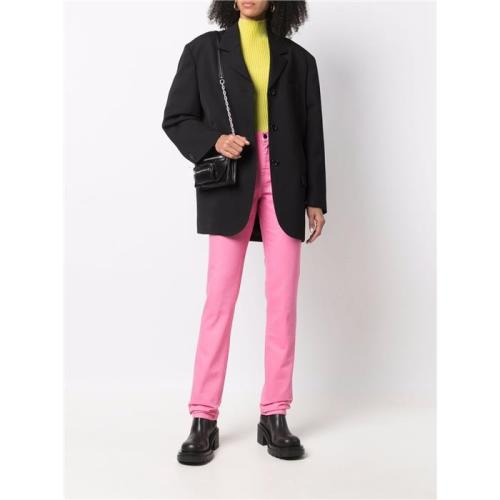 High-rise straight-leg jeans - Blue