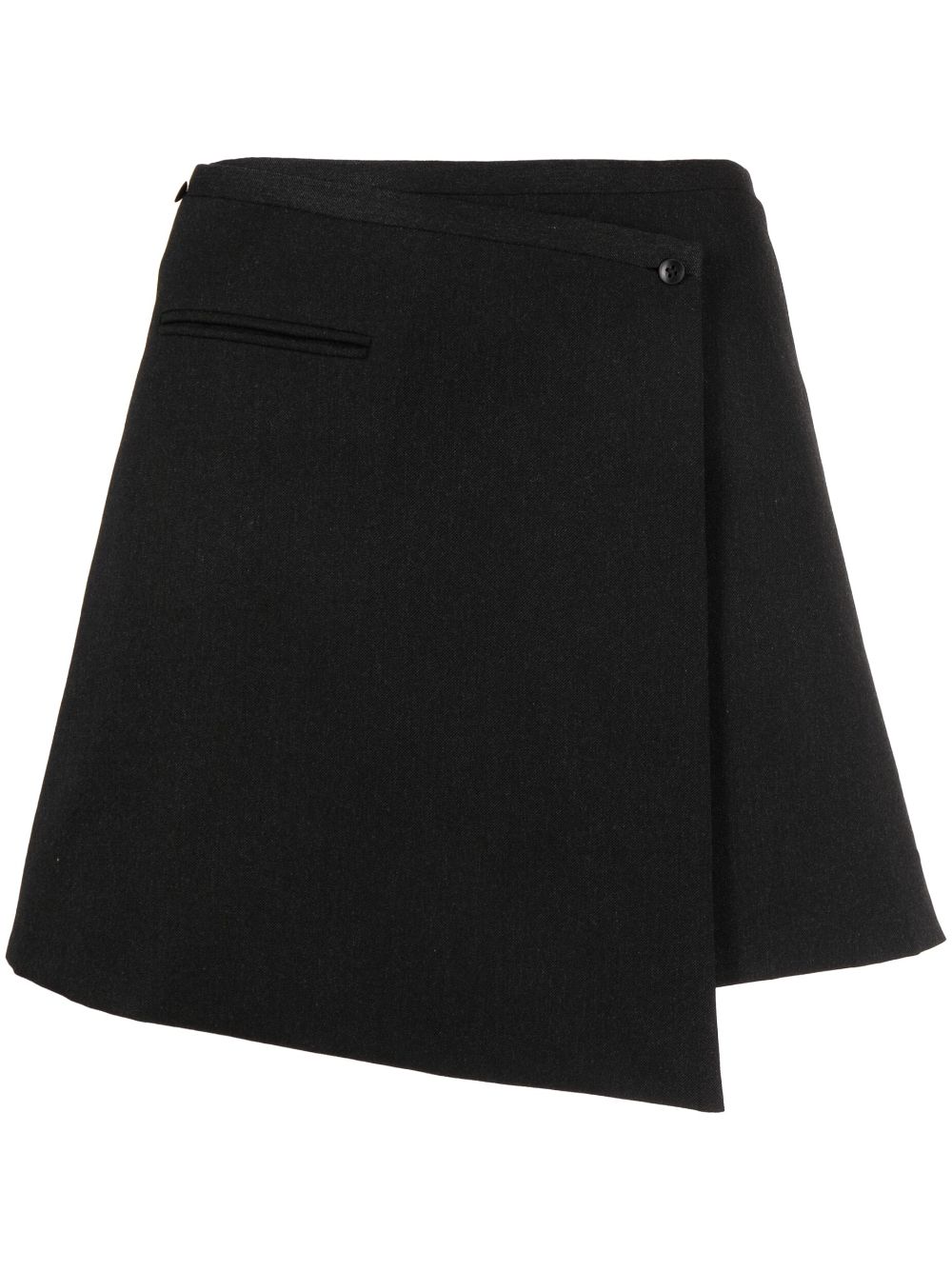 Asymmetric mini skirt - Black