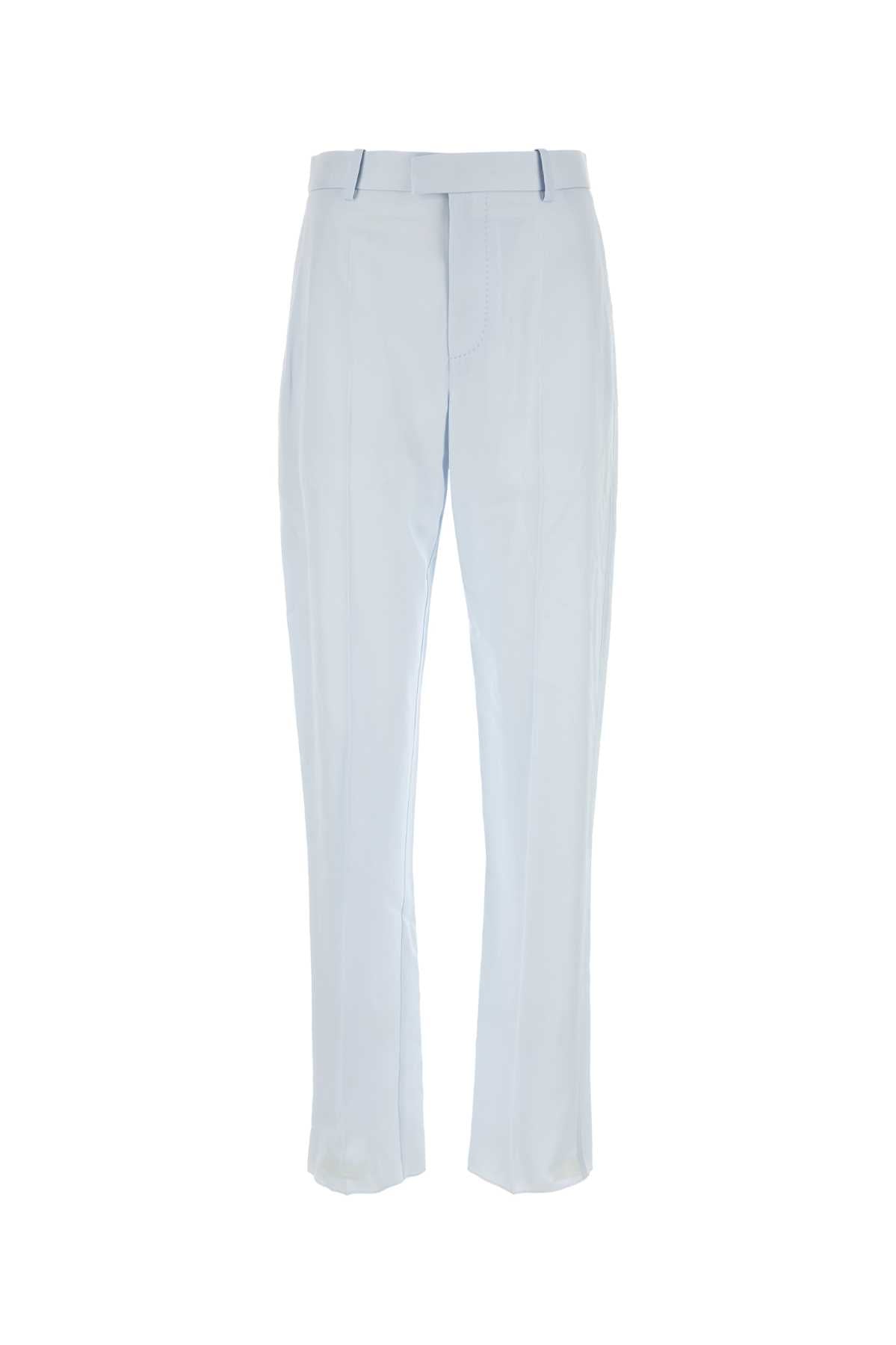 Viscose Twill Trousers — Blue