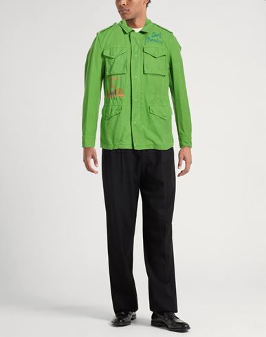 Man Jacket Green Size 42 Cotton