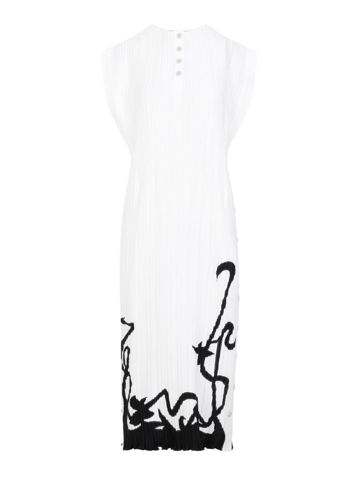 Sleeveless Pleated Midi Dress