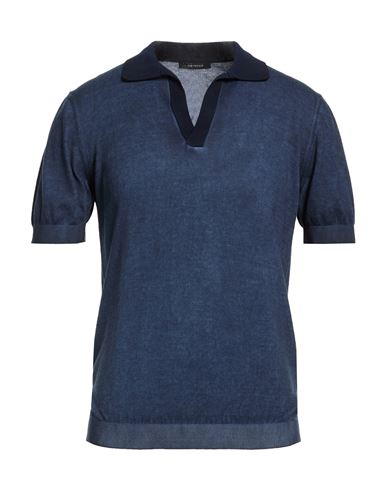Man Sweater Midnight blue Size 40 Cotton