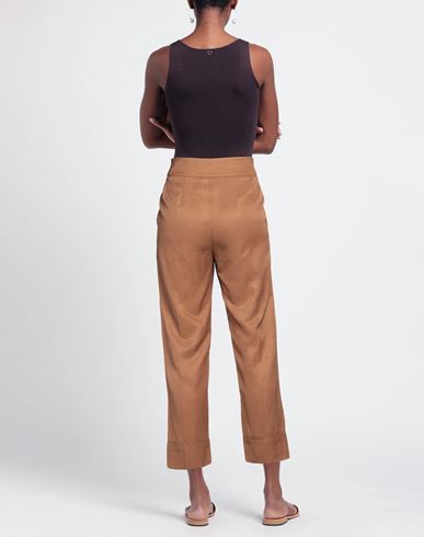 Alessia Santi Woman Pants Tan Size 6 Viscose, Linen