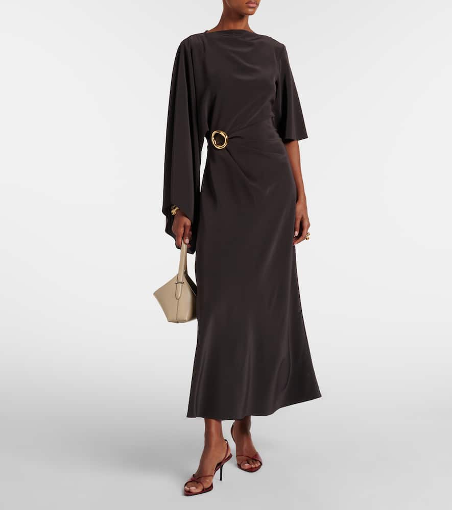 Joya satin twill midi dress