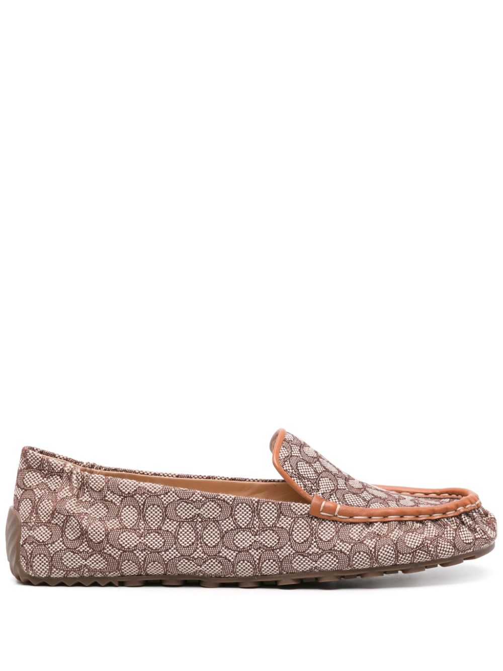 Ronnie monogram-jacquard loafers - Brown