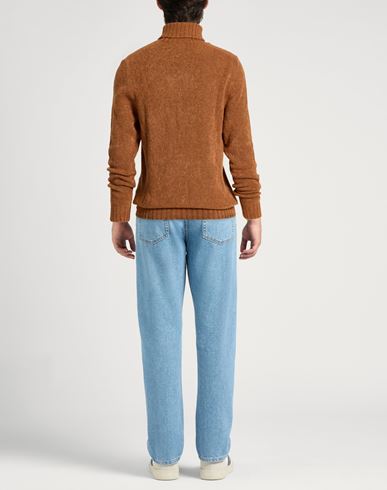Man Turtleneck Rust Size 40 Virgin Wool, Polyamide