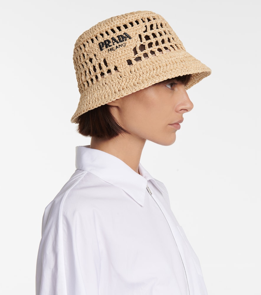 Raffia bucket hat