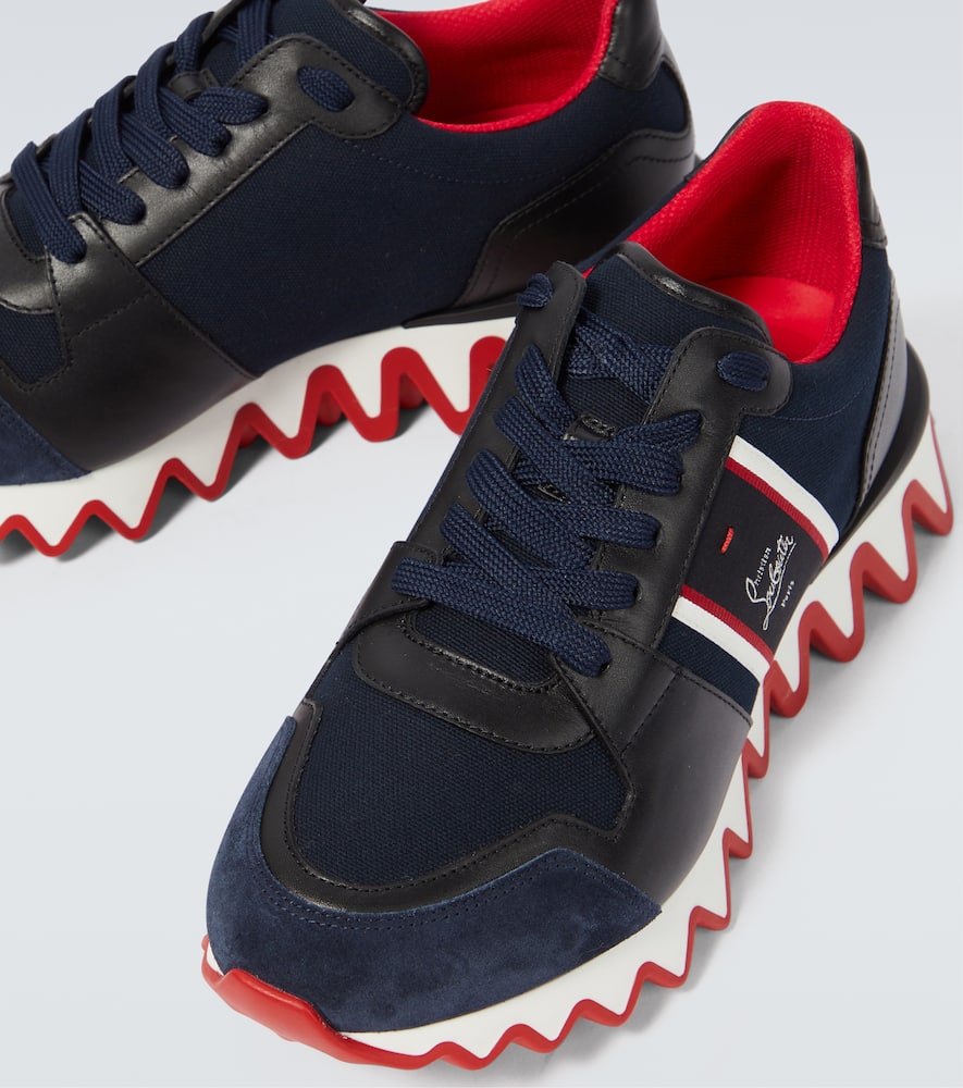 Christian Louboutin Nastroshark leather and canvas sneakers