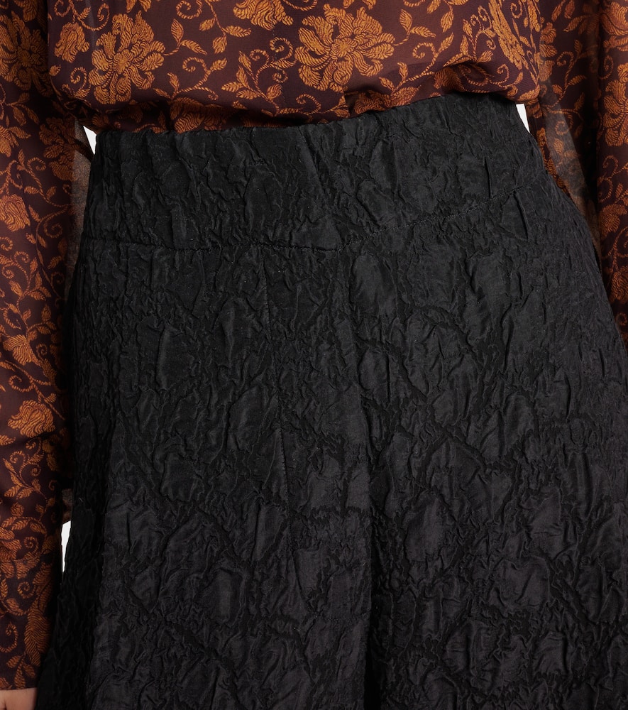 High-rise wide-leg pants