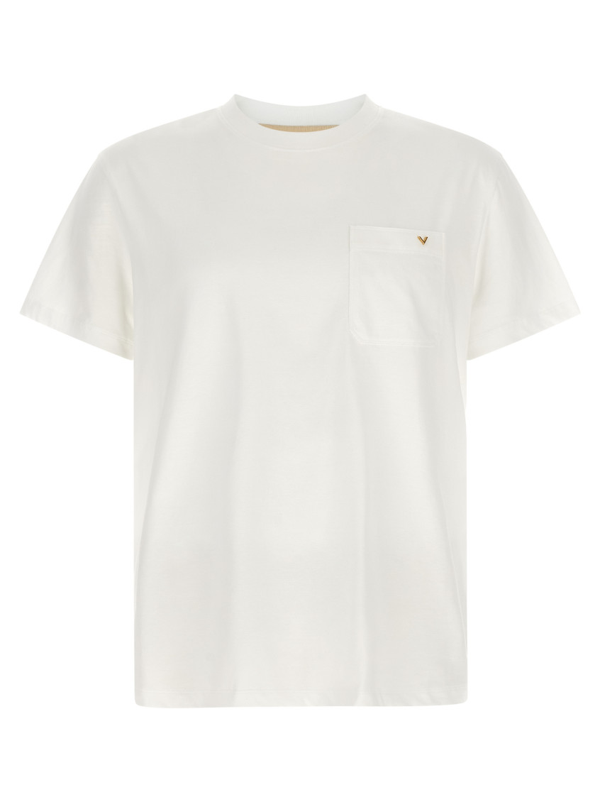 White Solid Crew Neck T-Shirt