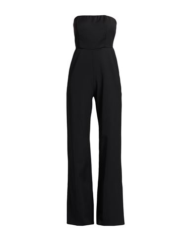 Woman Jumpsuit Black Size 2 Polyester, Virgin Wool, Elastane