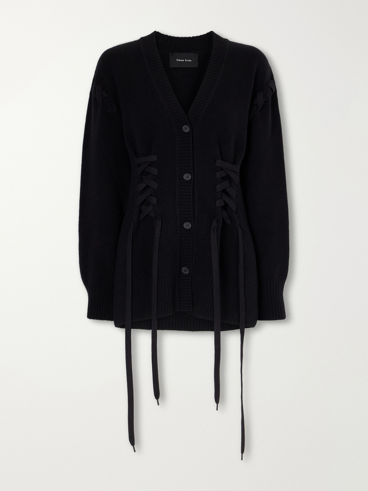 Sculpted Corset Merino Wool Cardigan