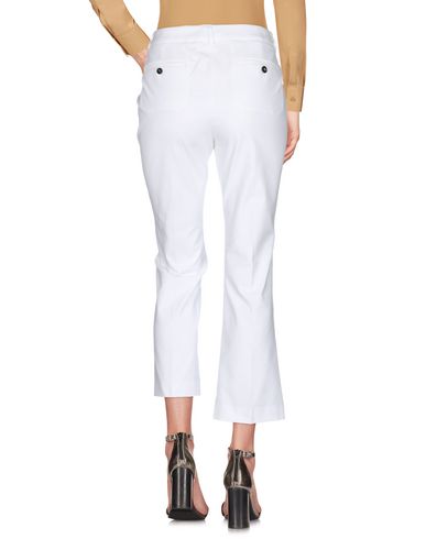 Woman Pants White Size 12 Cotton, Elastane
