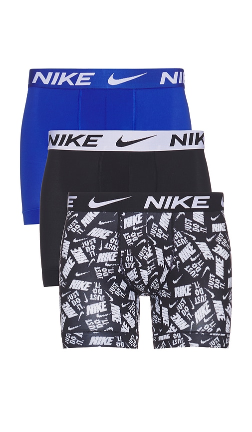 Nike Essential Micro Boxer Brief 3 Pack in Black Blue. - M also in L, S, XL/1X, XS, XXL/2X