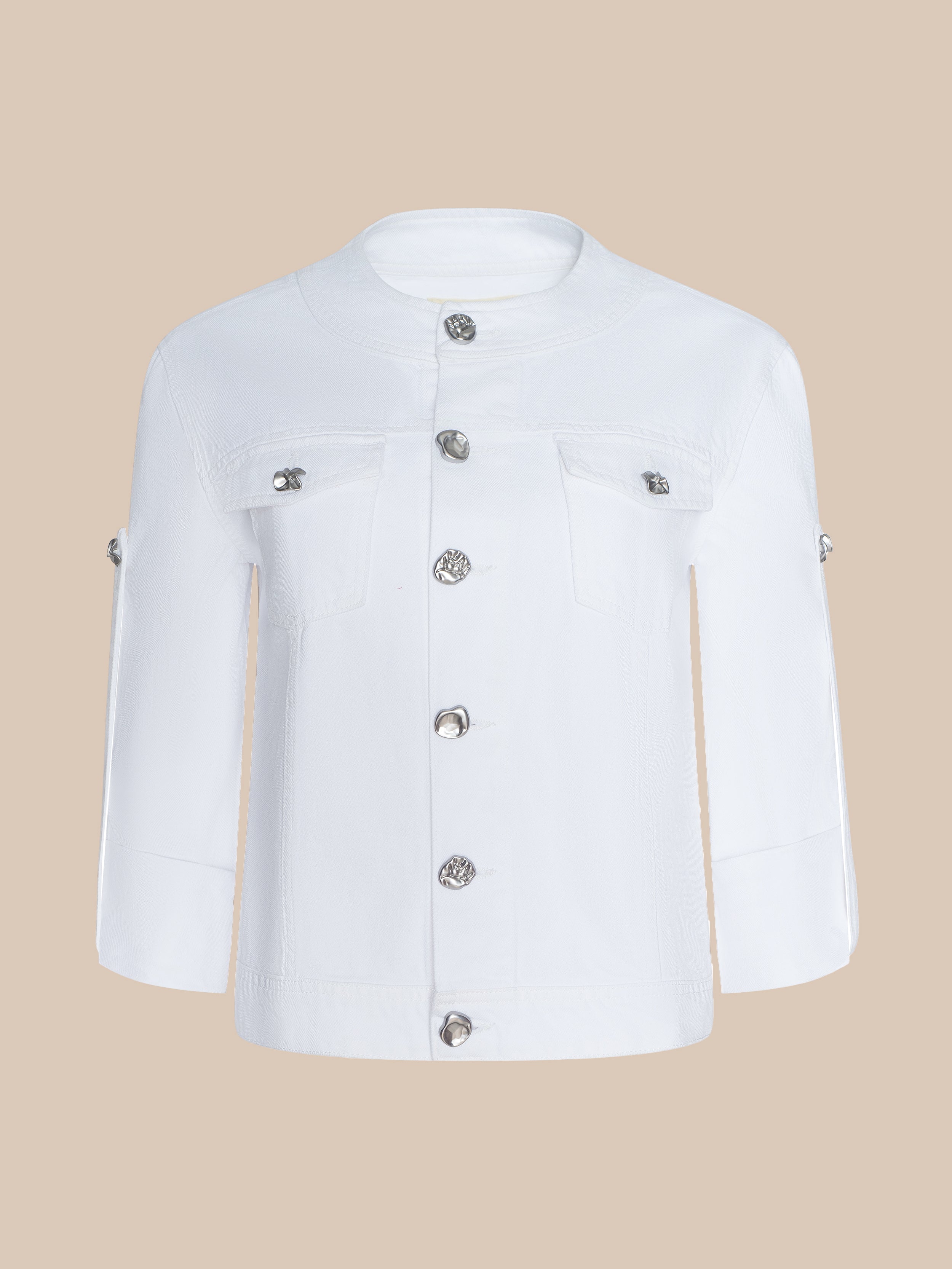 Anouk Jean Jacket In Blanc
