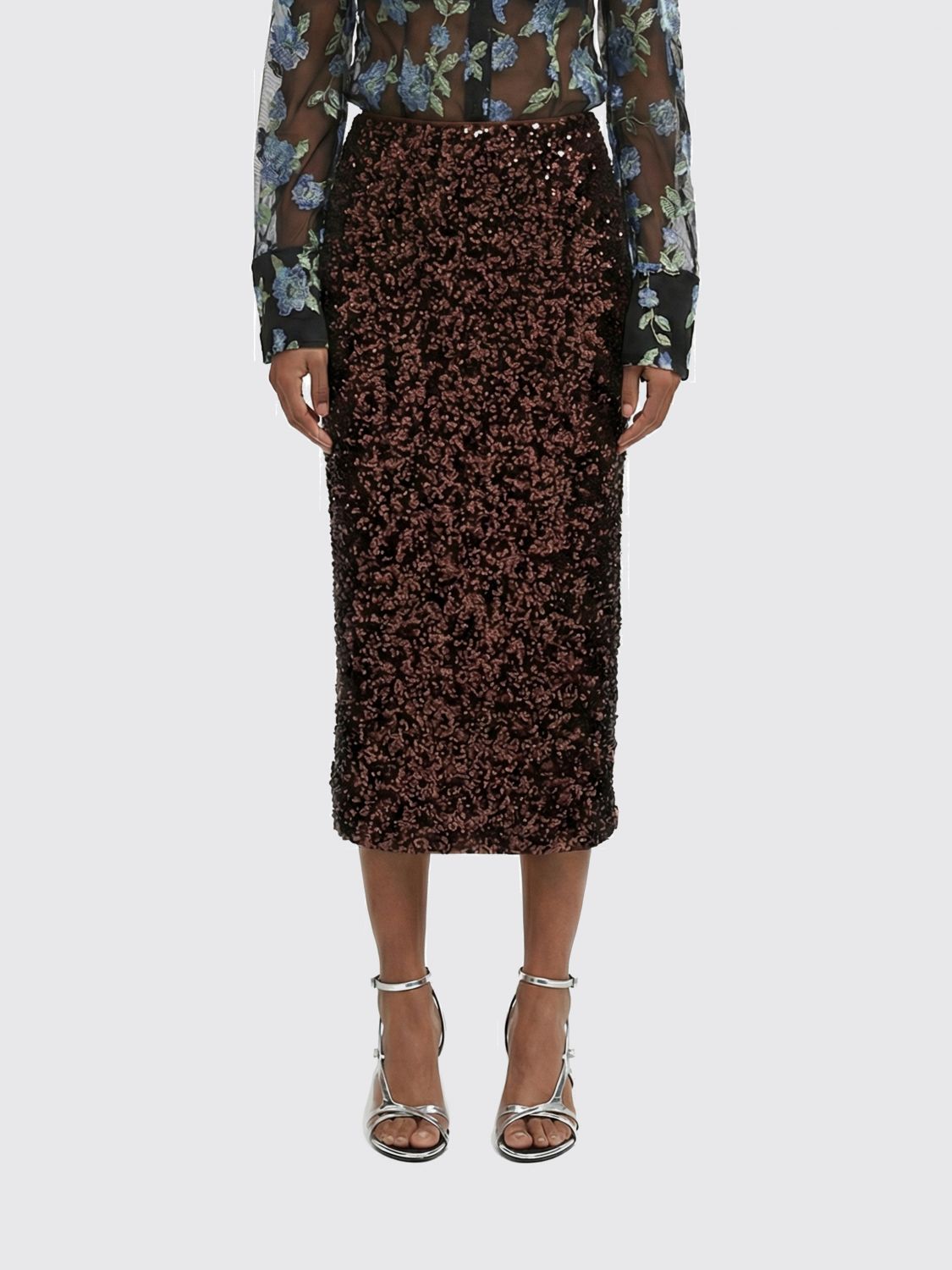 Skirt Woman color Coffee