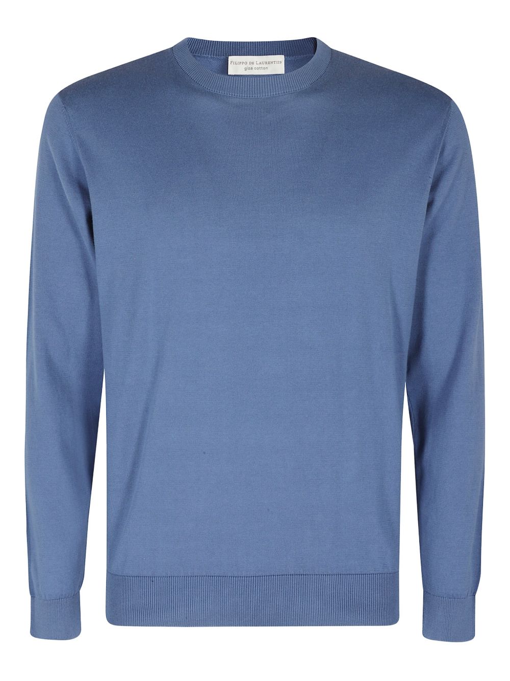 Crew-neck fine-knit sweater - Blue