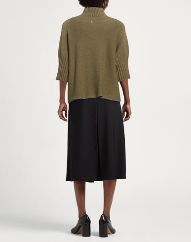 Woman Turtleneck Military green Size L Viscose, Polyester, Polyamide