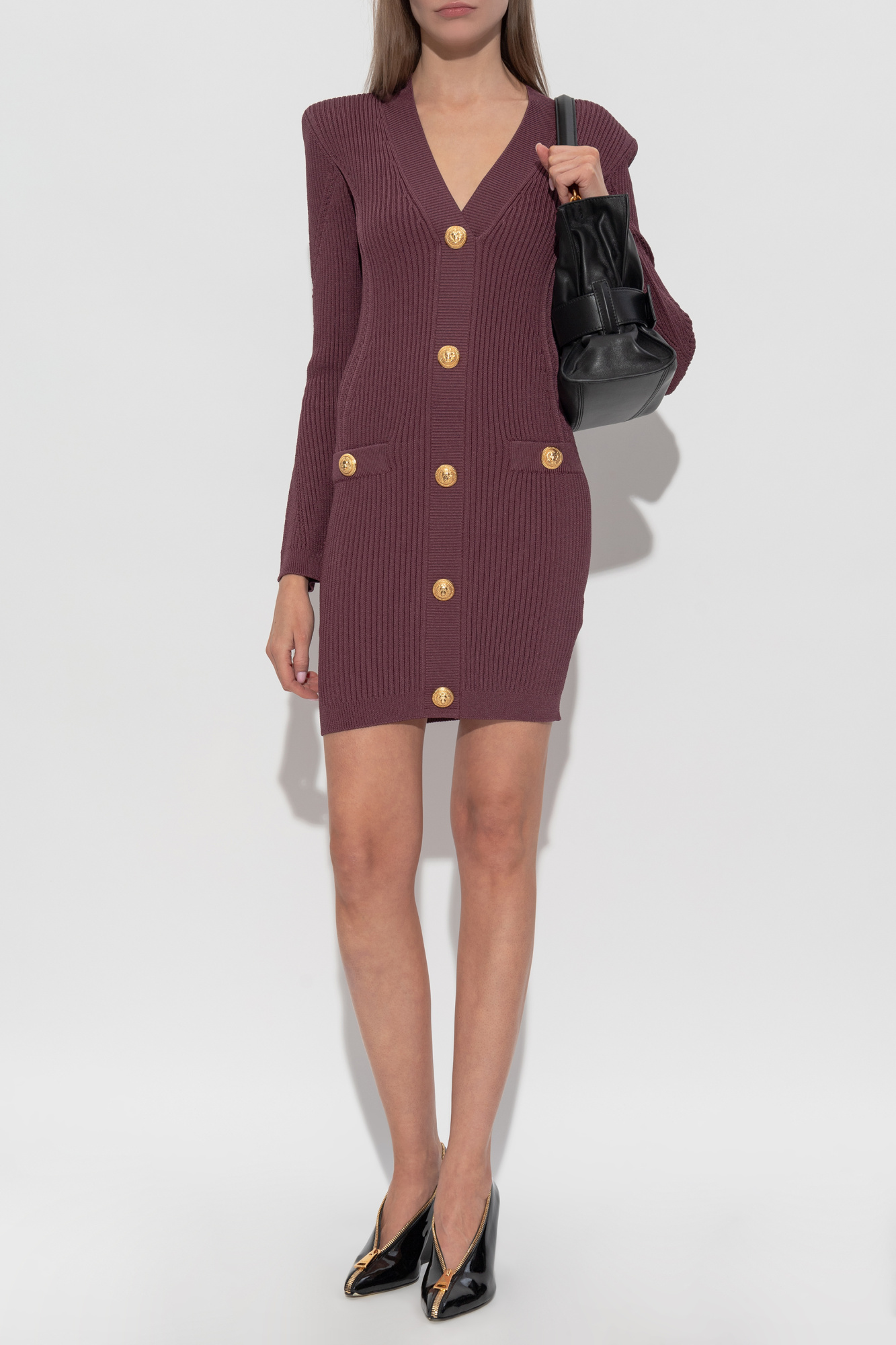 Dress With Decorative Buttons, Women's, Pink