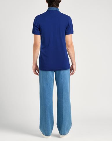 Man Polo shirt Blue Size XXL Cotton
