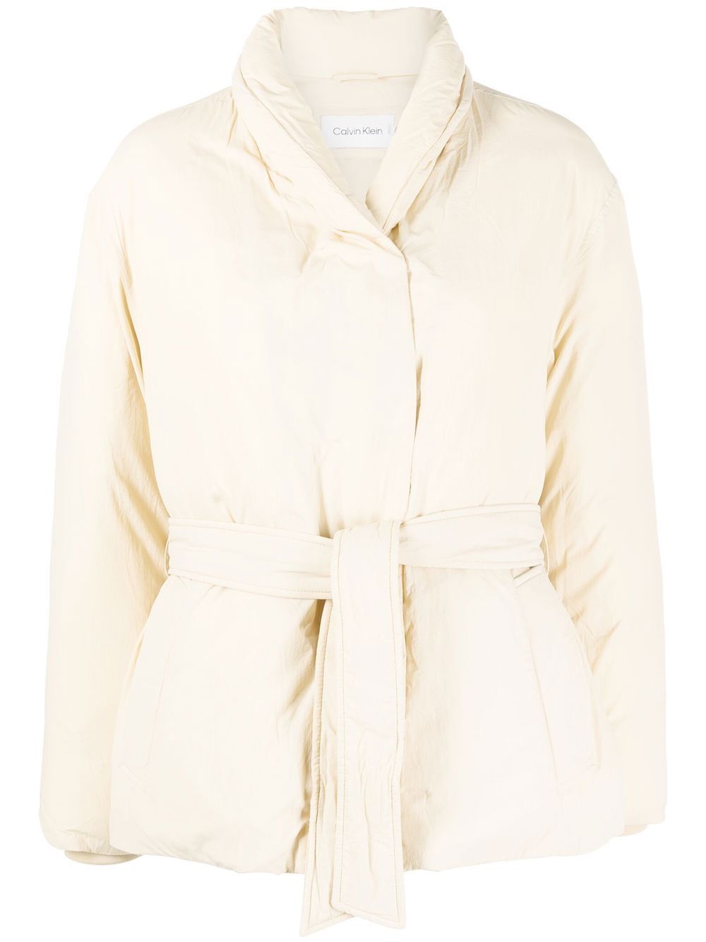 Down wrap puffer jacket - Black