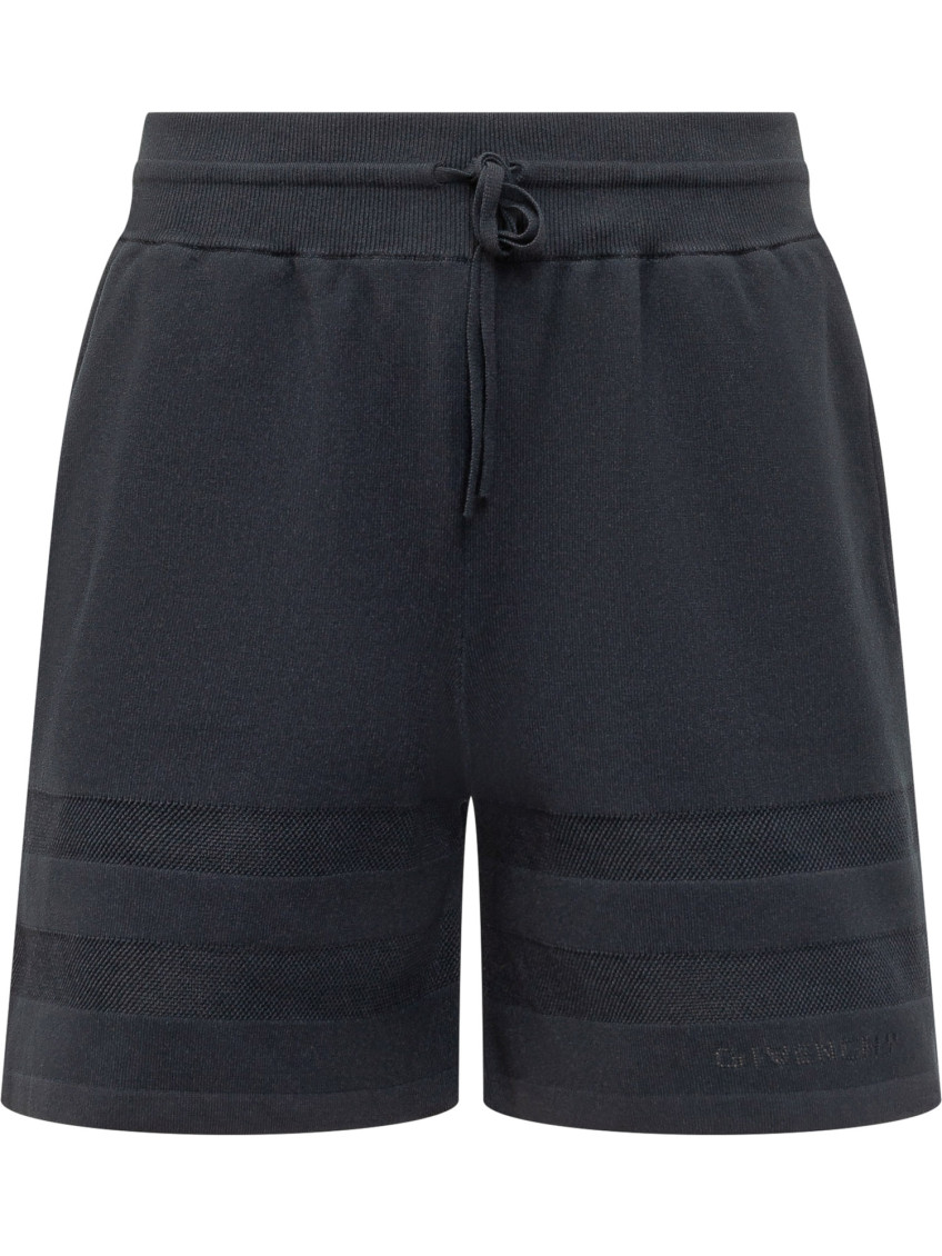 Blue Textured Shorts