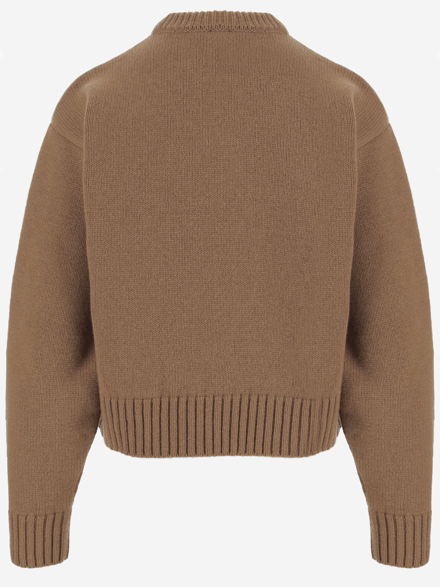 Wool and Cashmere Blend Sweater — Brown