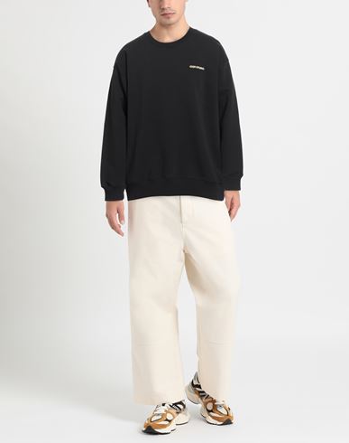 Man Sweatshirt Black Size L Cotton, Polyester