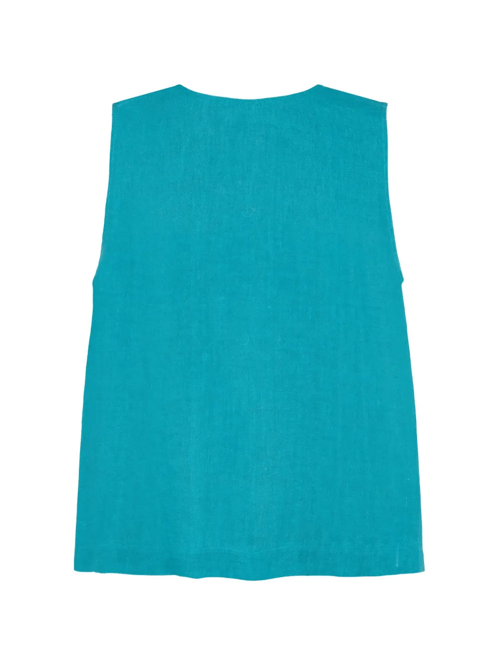 100% Linen Tank Top — Turquoise