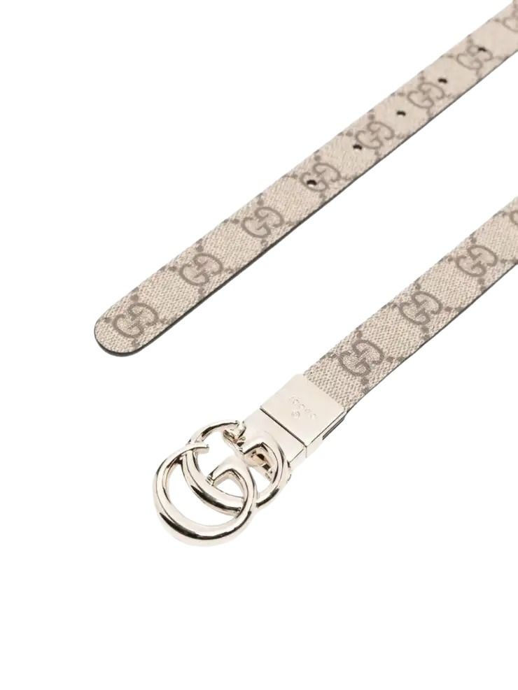 (WMNS) 25 GG Marmont Reversible Thin Belt 'Beige Red'