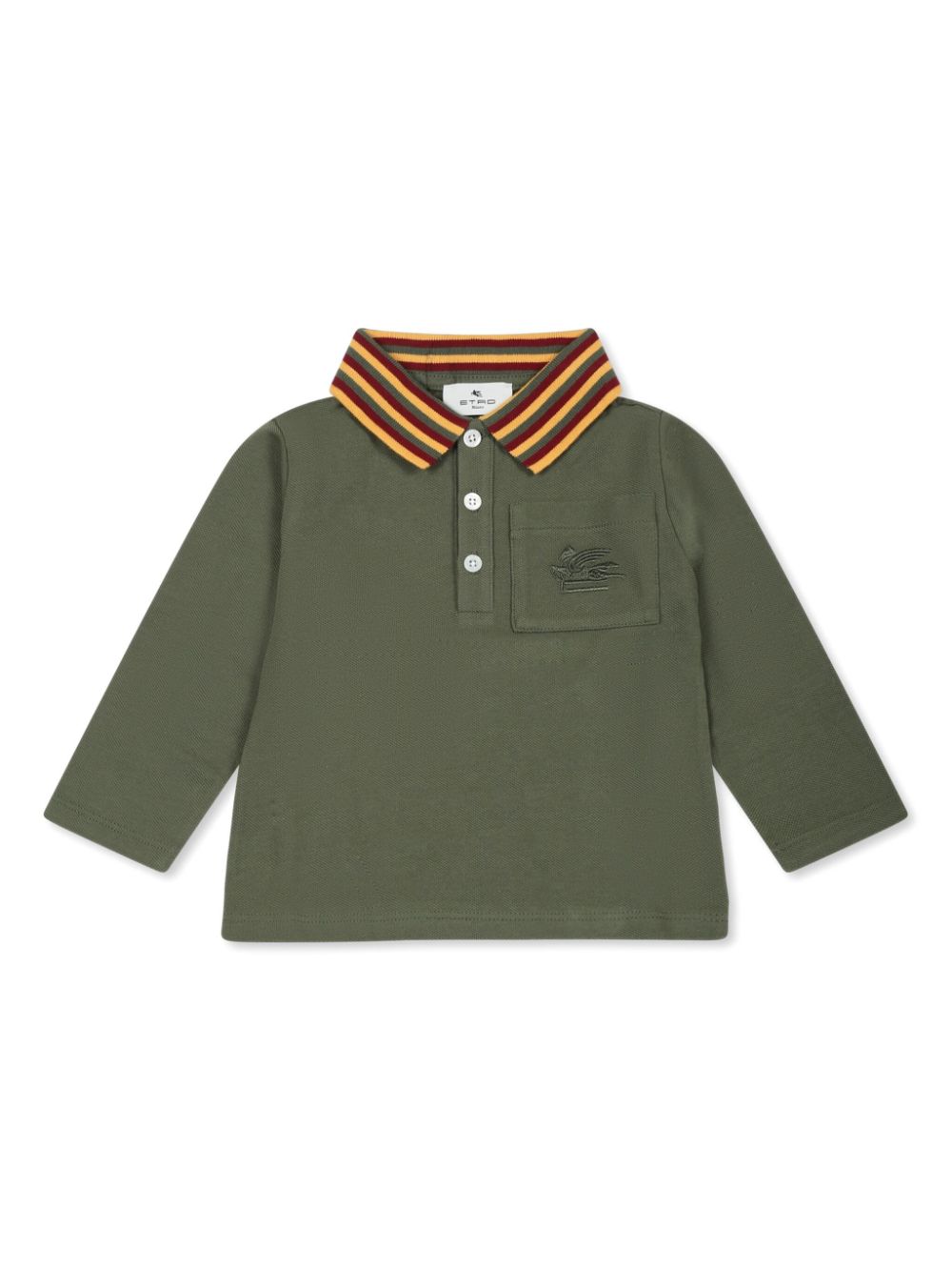 Logo-embroidered polo shirt - Green