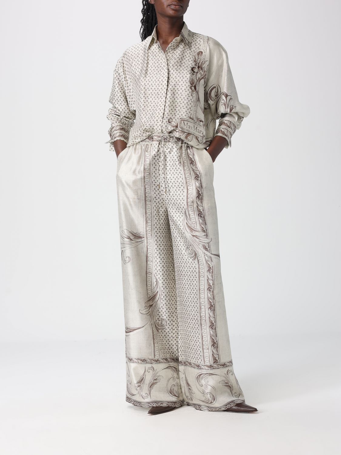 Pants Woman color Ivory