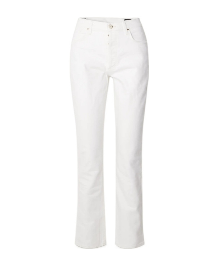 High-waisted skinny jeans