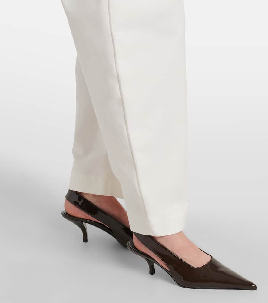 Róhe High-rise cotton barrel-leg pants