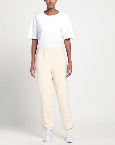 Woman Pants Ivory Size M Cotton, Polyester