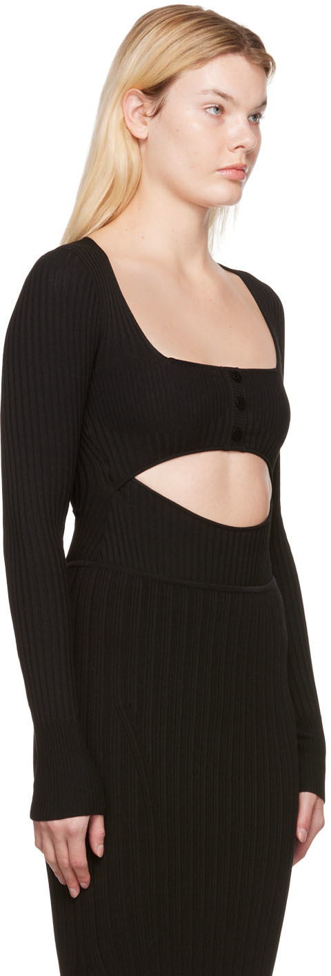 Black cutout bodysuit