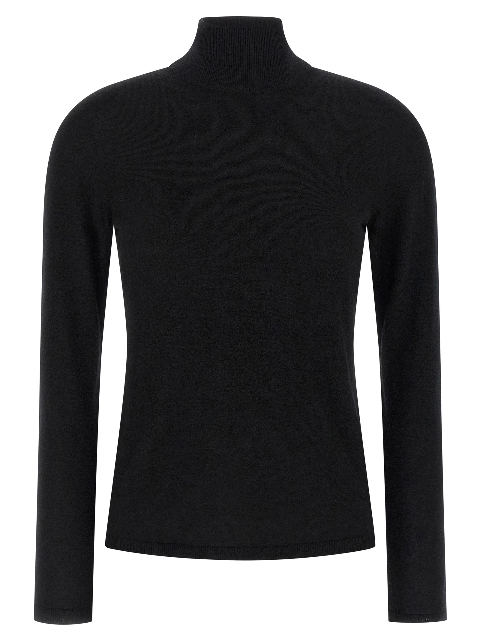 Pure Cashmere Turtleneck Sweater — Black
