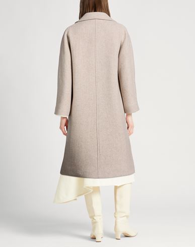Icons Woman Coat Beige Size 8 Wool, Polyamide