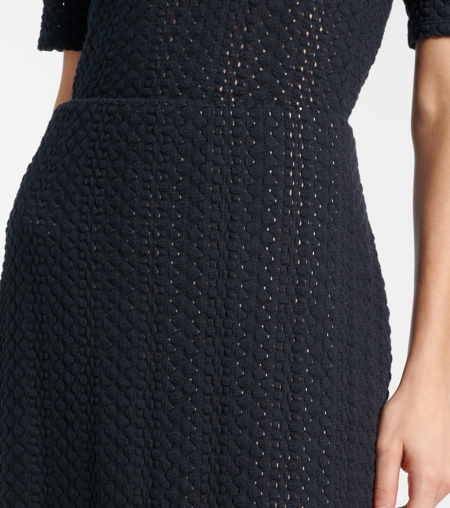 Knitted cotton pencil skirt