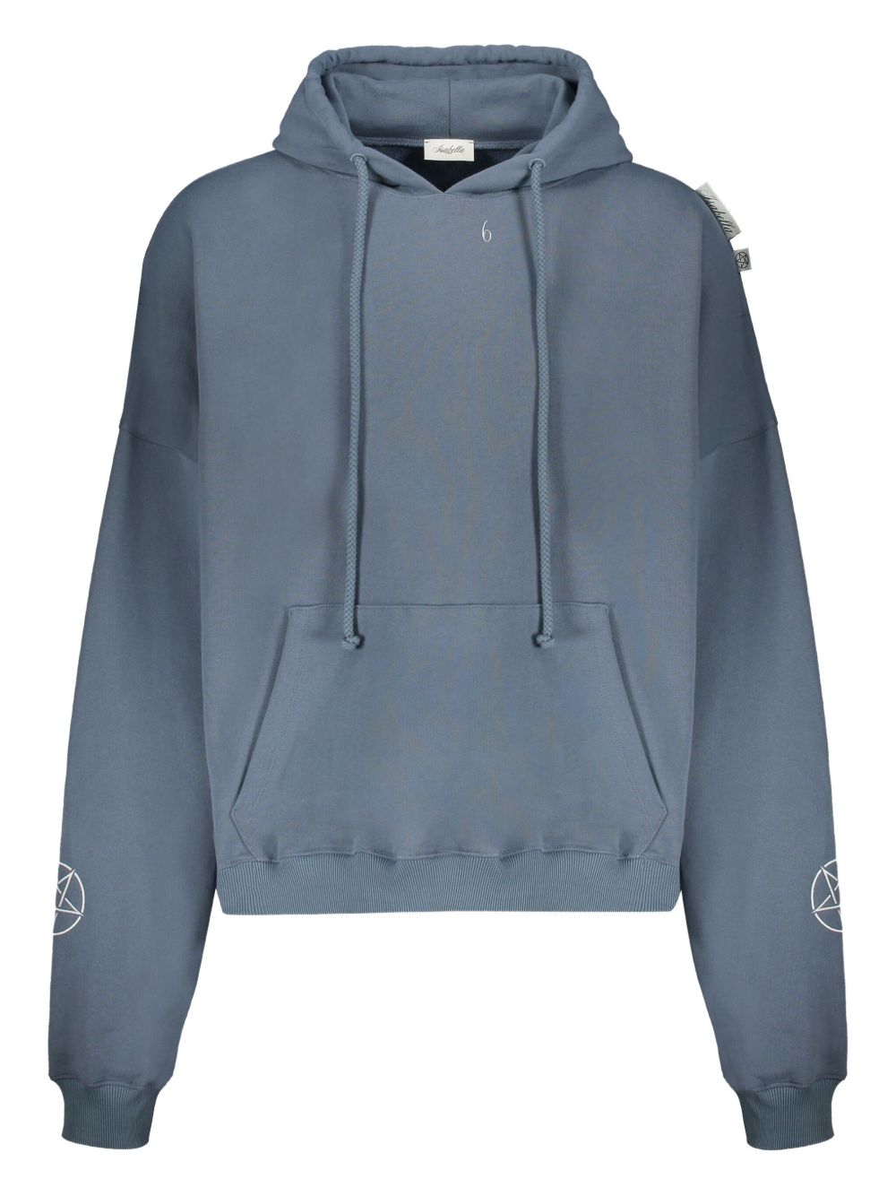Isabella 1985 graphic-print cotton hoodie - Grey