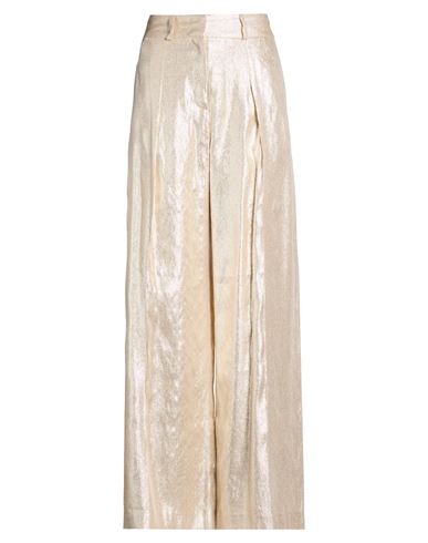 Woman Pants Platinum Size 6 Viscose, Polyester, Metallic Polyester
