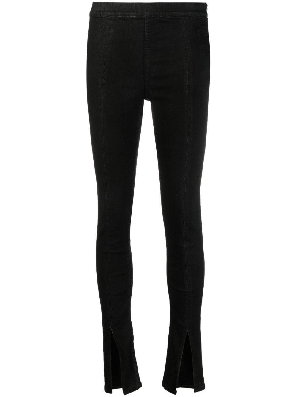 Ankle-slit leggings - Black